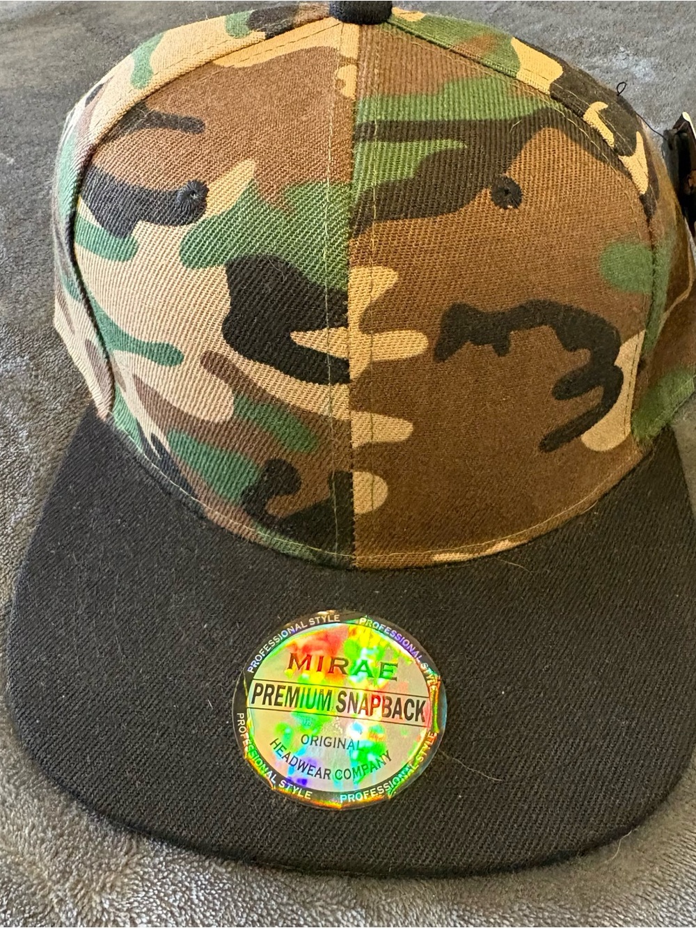 Camo Snapback Hat - Green/Brown